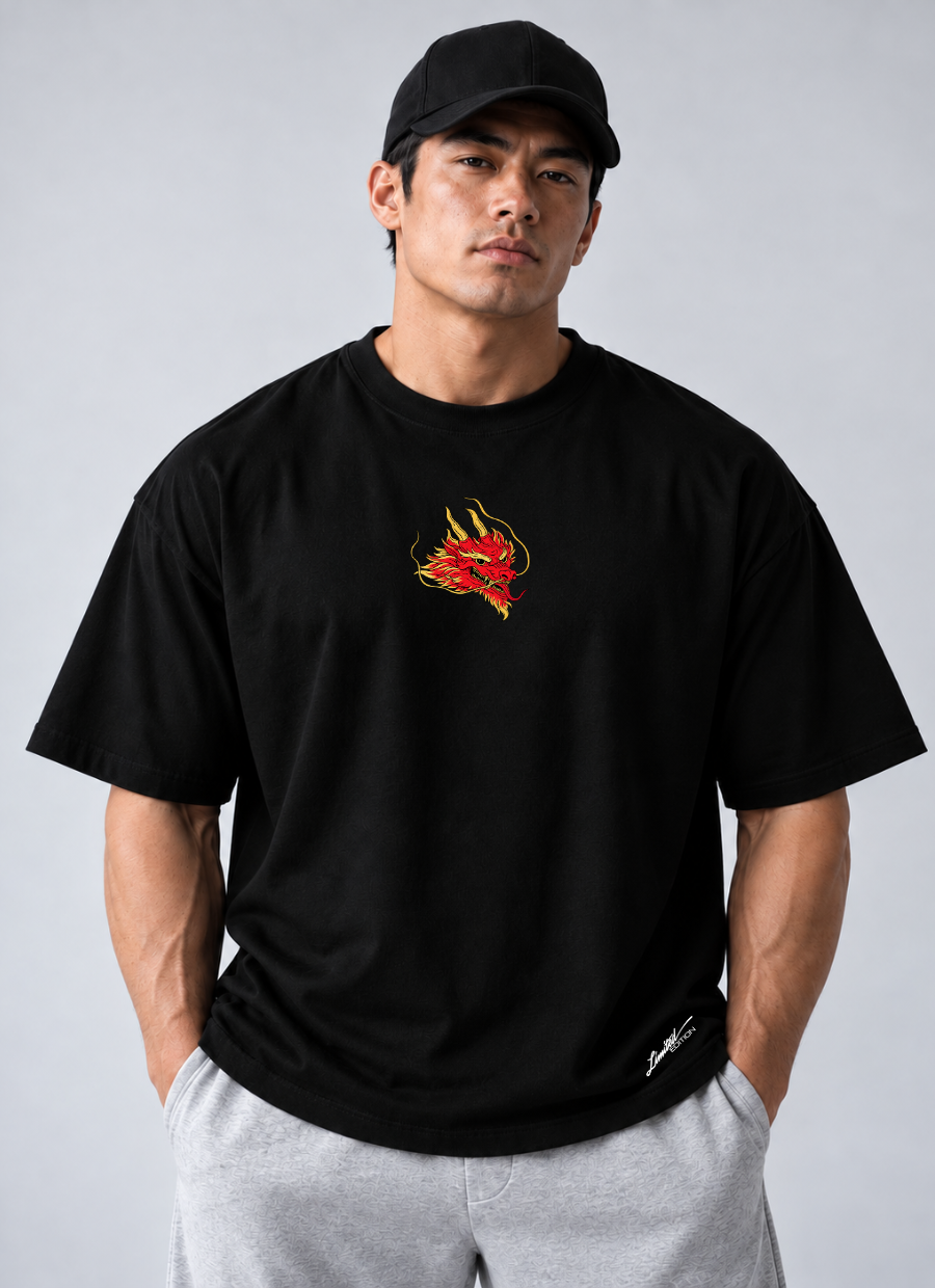 Camiseta Oversized Dragão Tokio Preto — foto 2