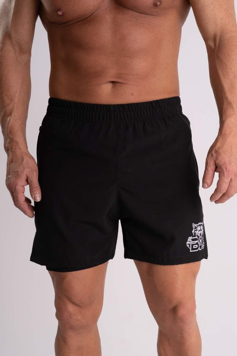 Shorts de Tactel com Compressão Dual Force – Coleção BWS Wolf Preto — foto 7