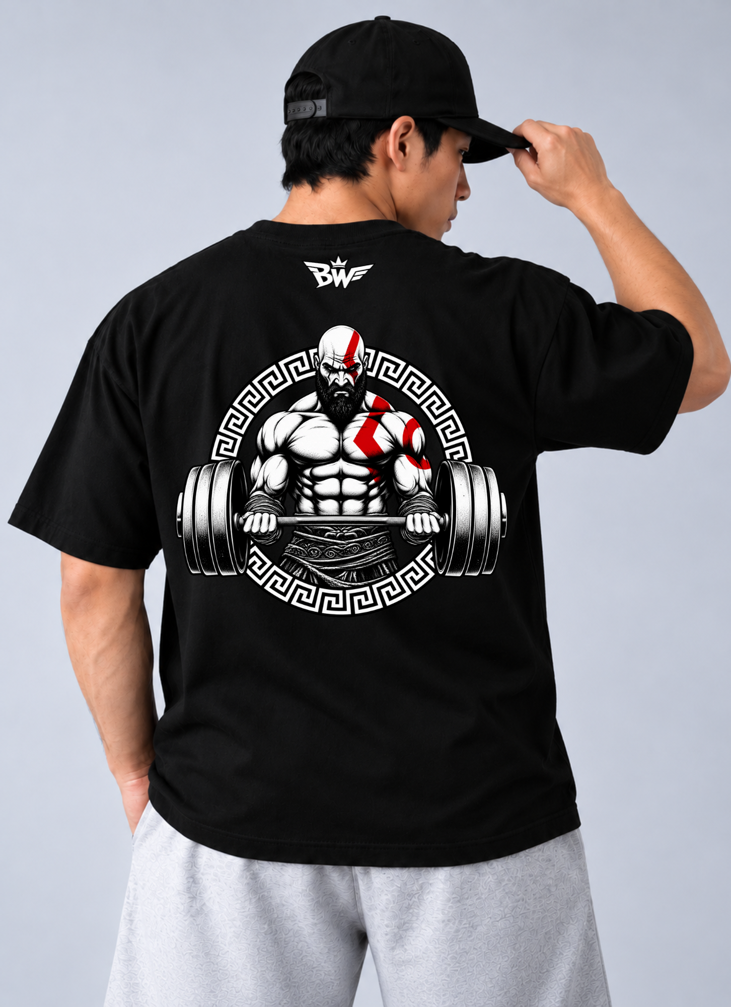 Camiseta Oversized God Off BW Preto — foto 1