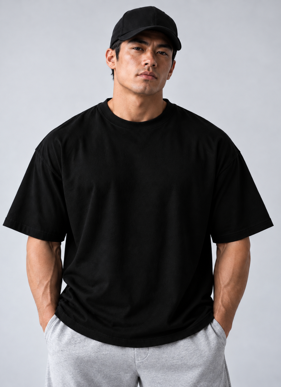 Camiseta Oversized Lisa Preto — foto 5