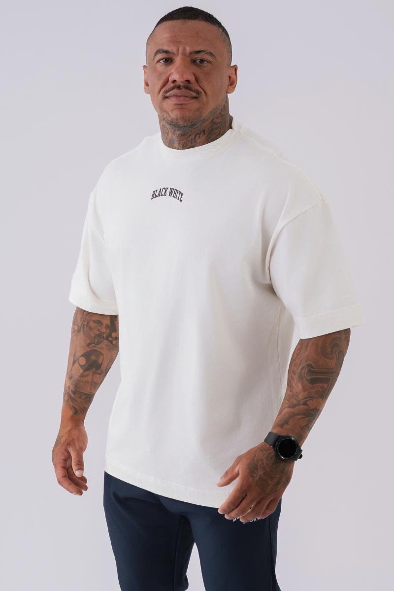 Camiseta Oversized Black White College Off White