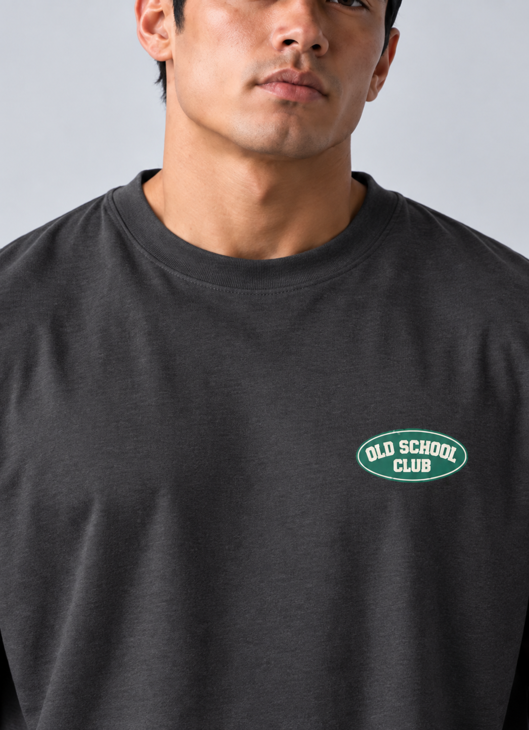 Camiseta Oversized Old School Club Peso Chumbo — foto 2