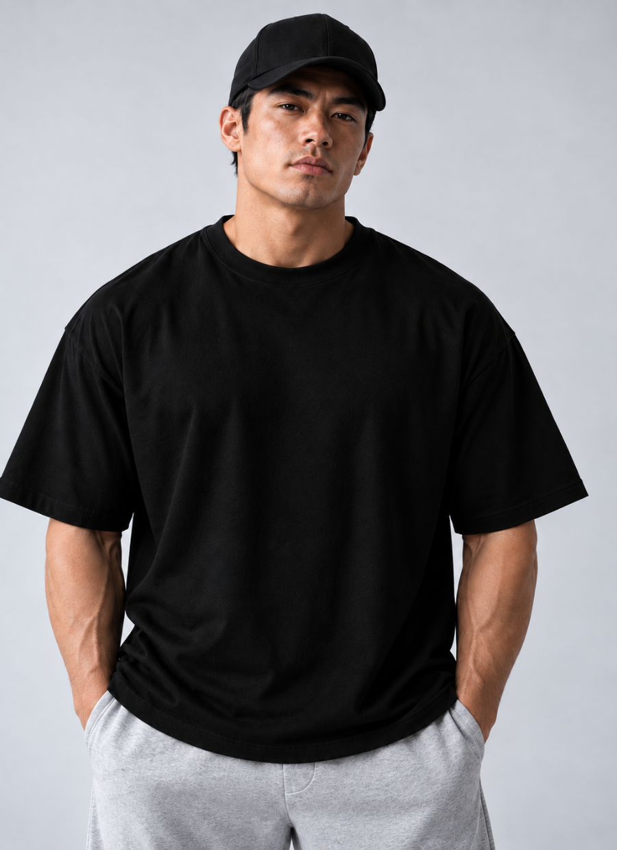 Camiseta Oversized Lisa Preto — foto 2