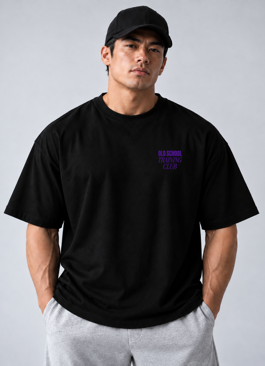 Camiseta Oversized Old School Club Preto — foto 2