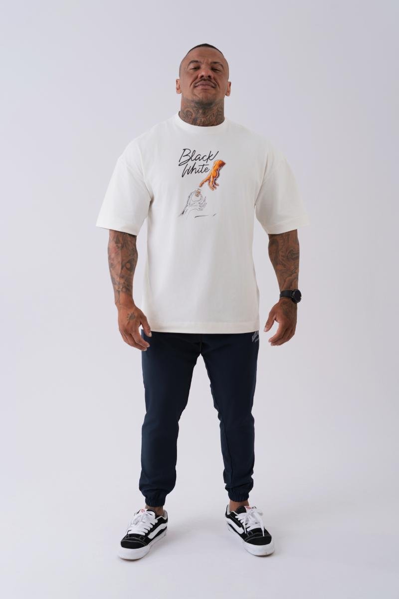 Camiseta Oversized Black White Power Dose Off White — foto 3