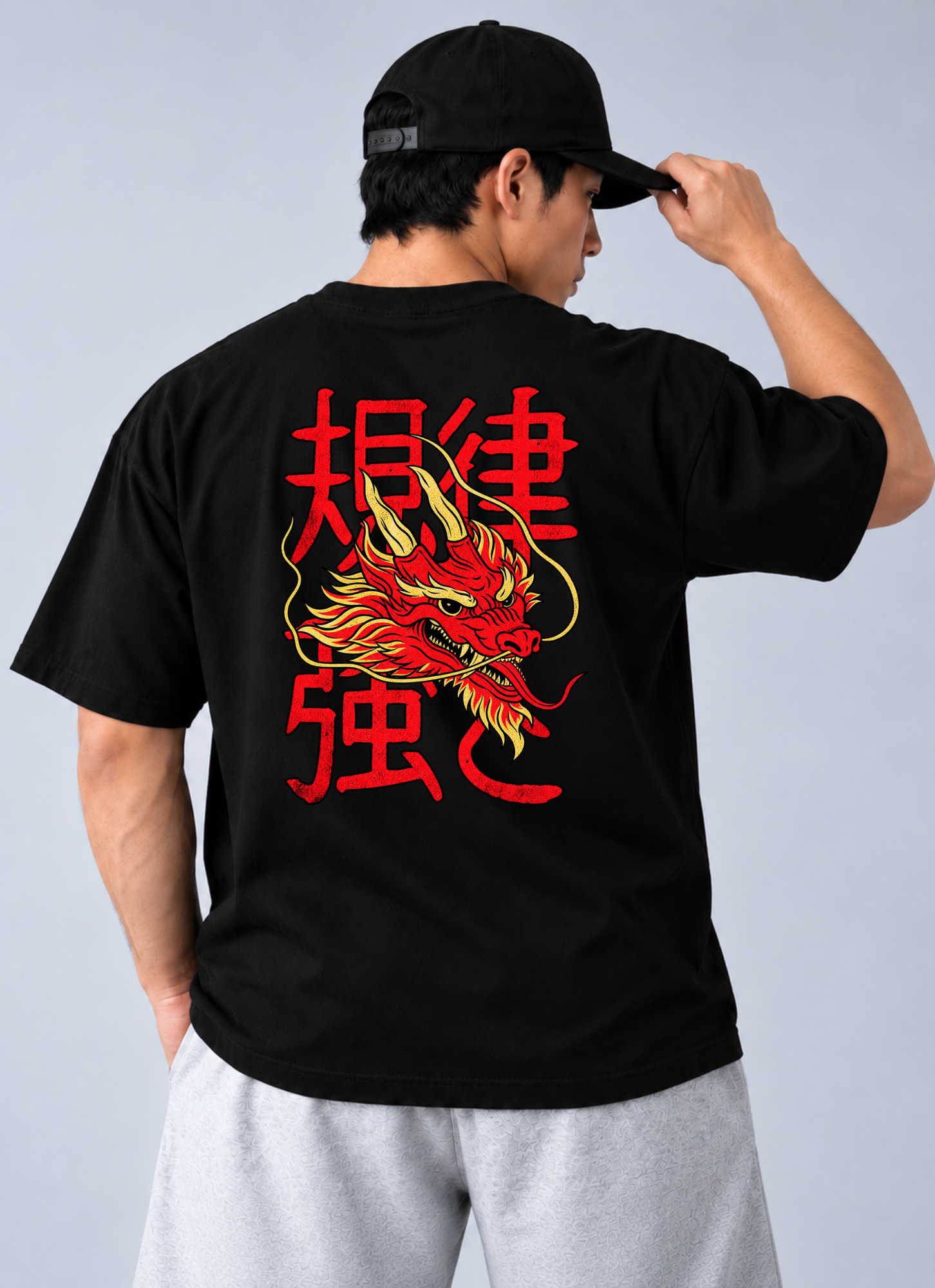 Camiseta Oversized Dragão Tokio Preto — foto 1