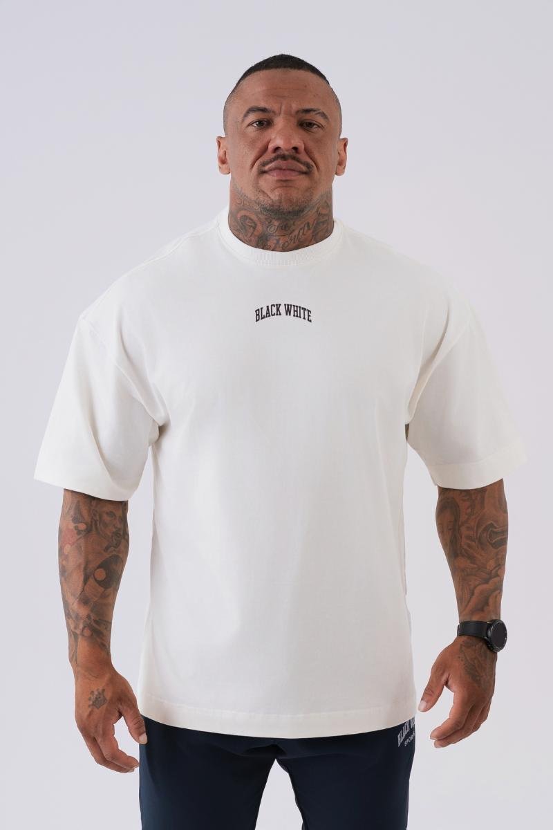 Camiseta Oversized Black White College Off White — foto 5