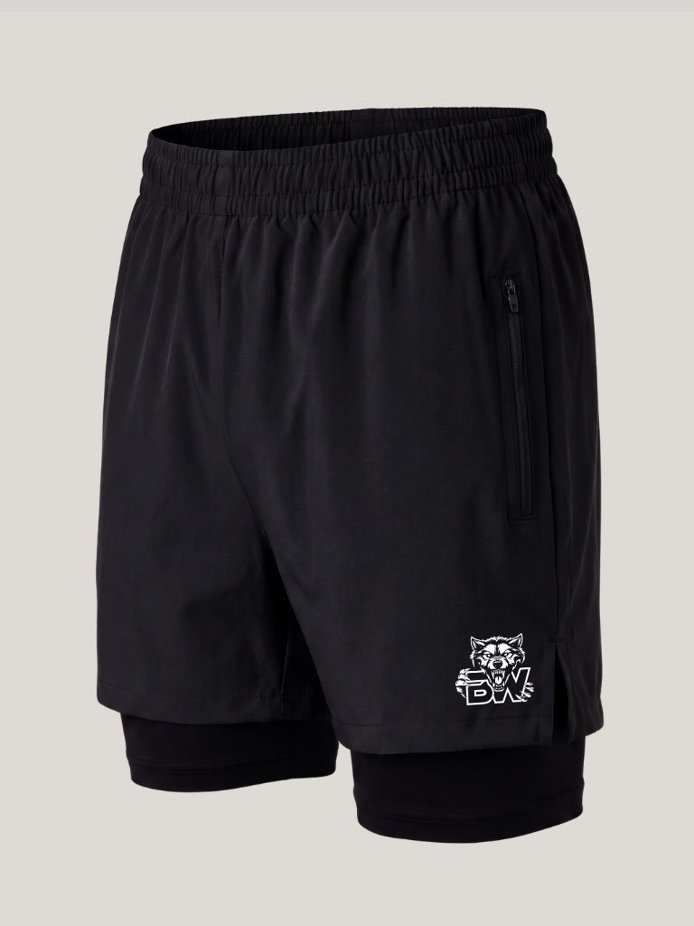 Shorts de Tactel com Compressão Dual Force – Coleção BWS Wolf
