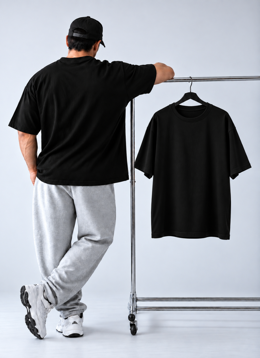 Camiseta Oversized Lisa Preto — foto 7
