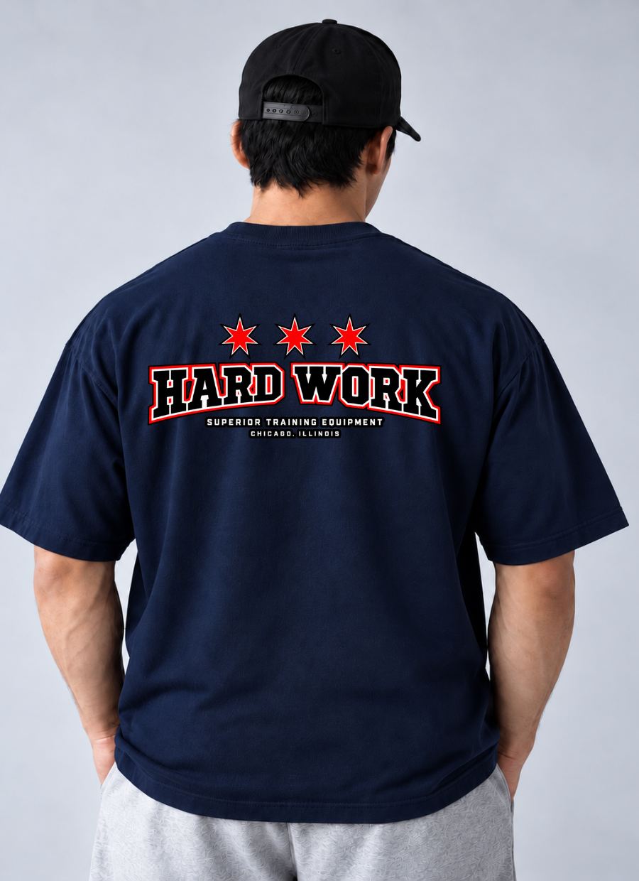 Camiseta Oversized Hard Work Estrela