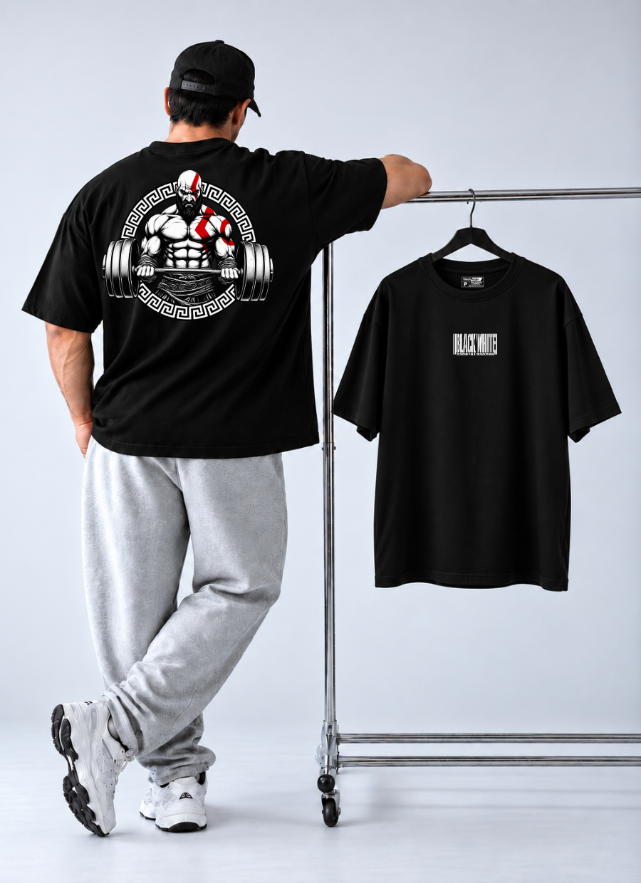 Camiseta Oversized God Off BW Preto — foto 3