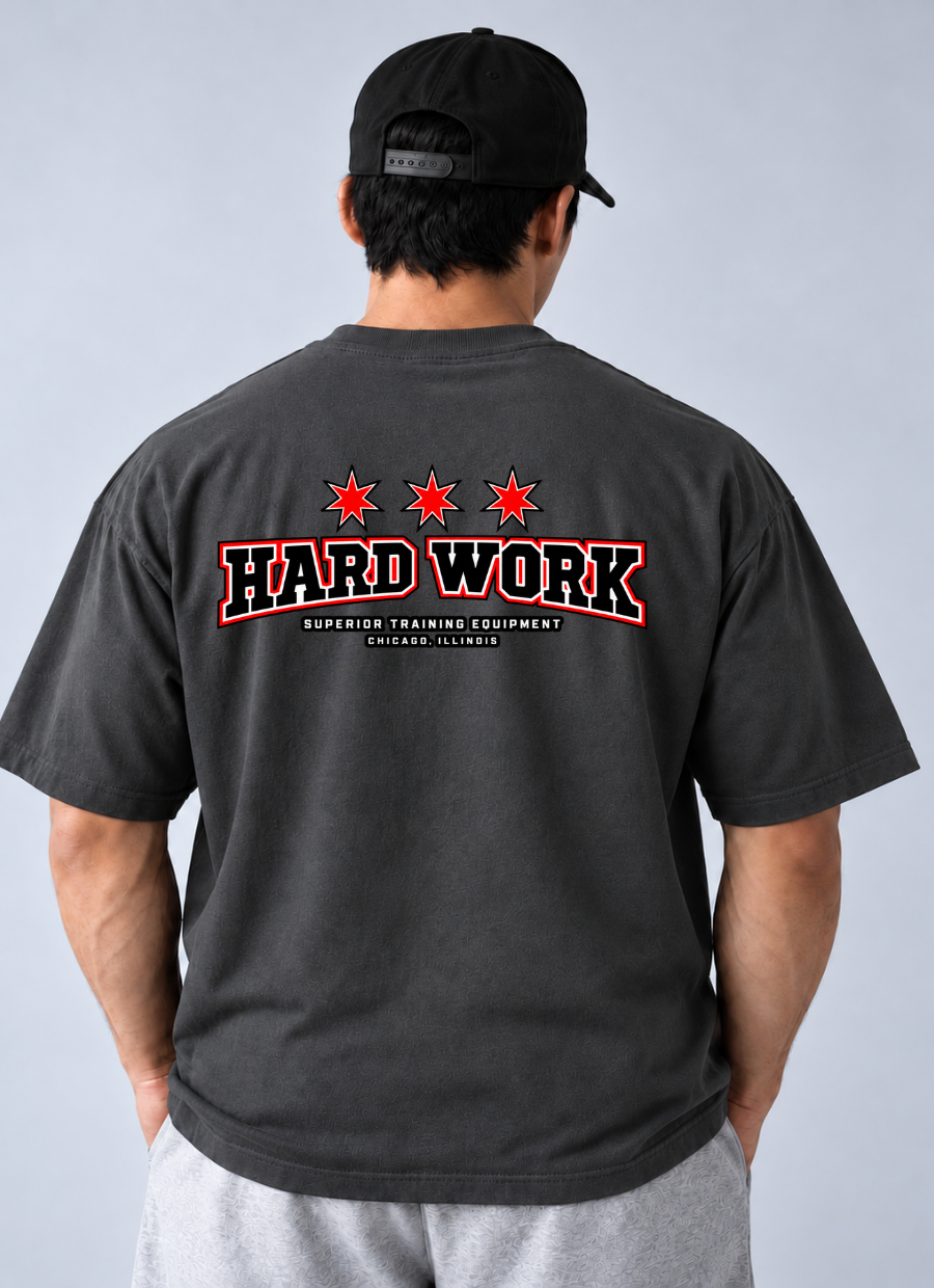 Camiseta Oversized Hard Work Estrela