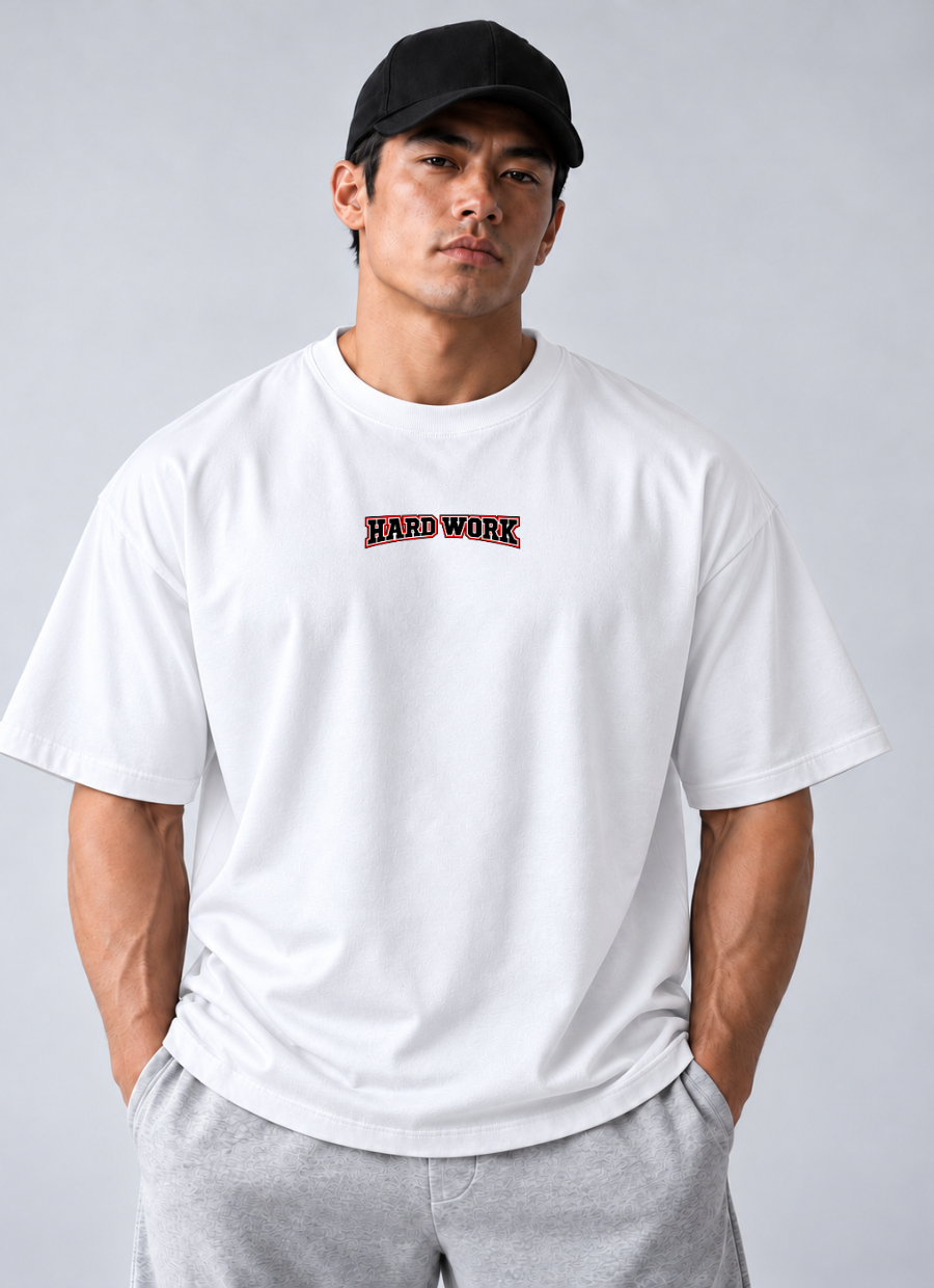 Camiseta Oversized Hard Work Estrela