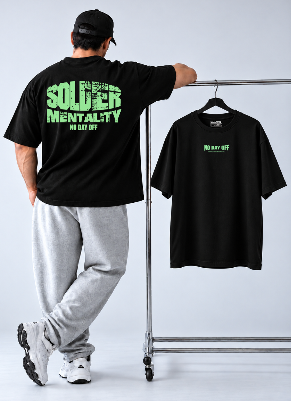 Camiseta Oversized Soldier Mentality Preto — foto 4