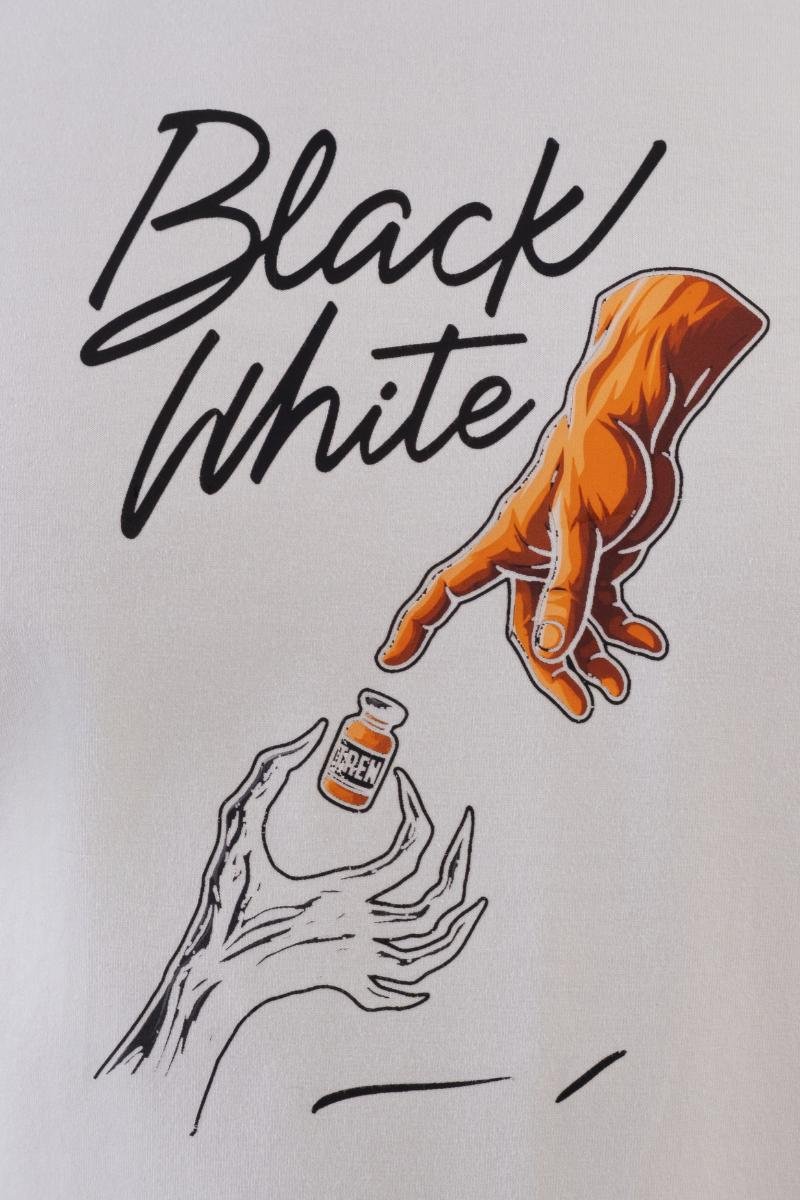 Camiseta Oversized Black White Power Dose Off White — foto 5