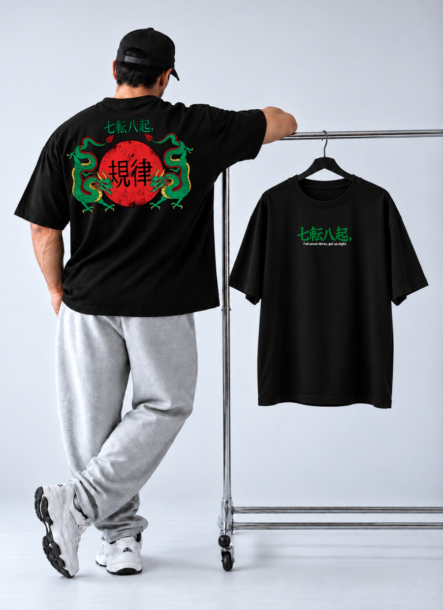 Camiseta Oversized Esfera do Dragão Preto — foto 4