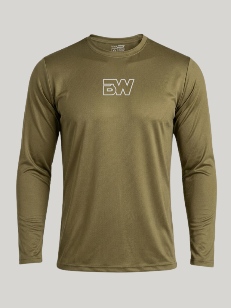 Camiseta Flexdry BW Manga Longa Verde — foto 3