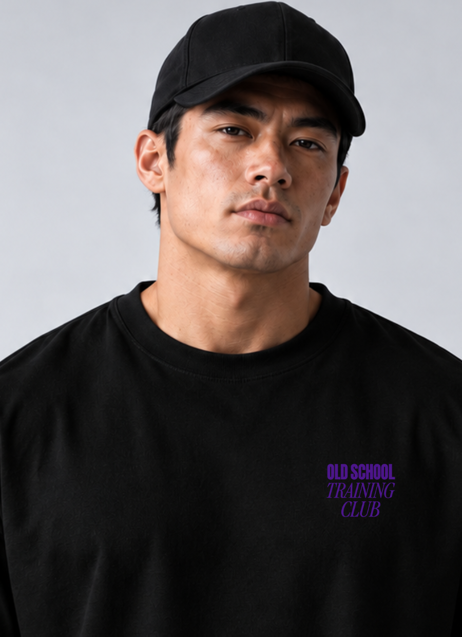 Camiseta Oversized Old School Club Preto — foto 1