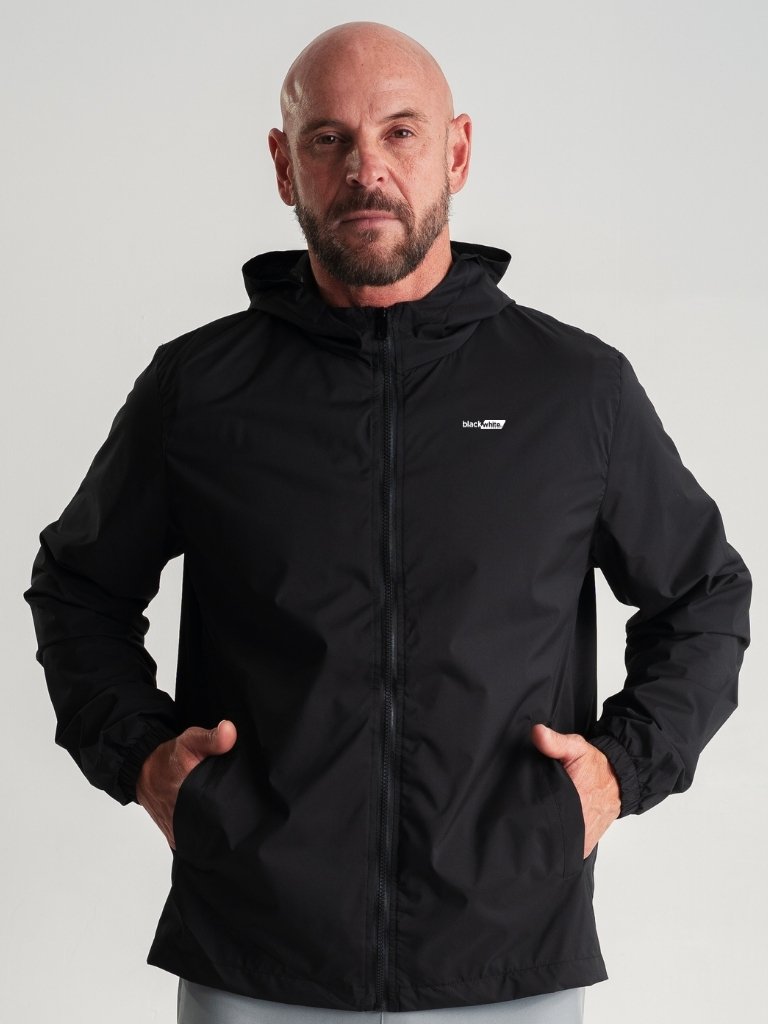 Jaqueta Corta Vento Breeze Black White Sport Preto — foto 1