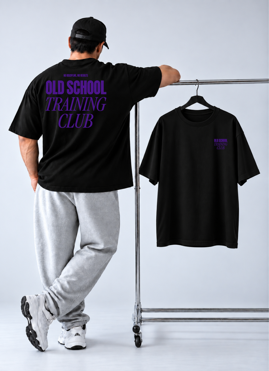 Camiseta Oversized Old School Club Preto — foto 3
