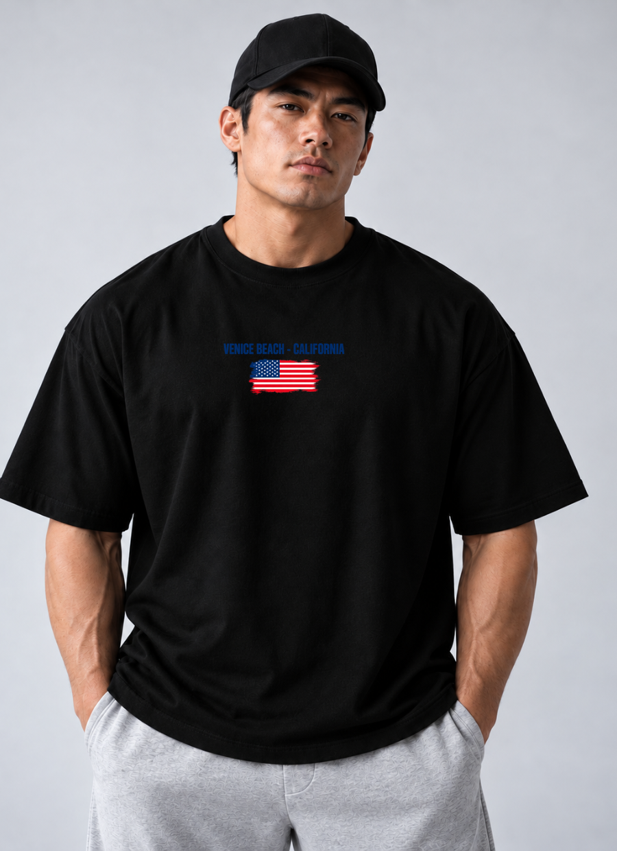 Camiseta Oversized Golden Era USA Preto — foto 2