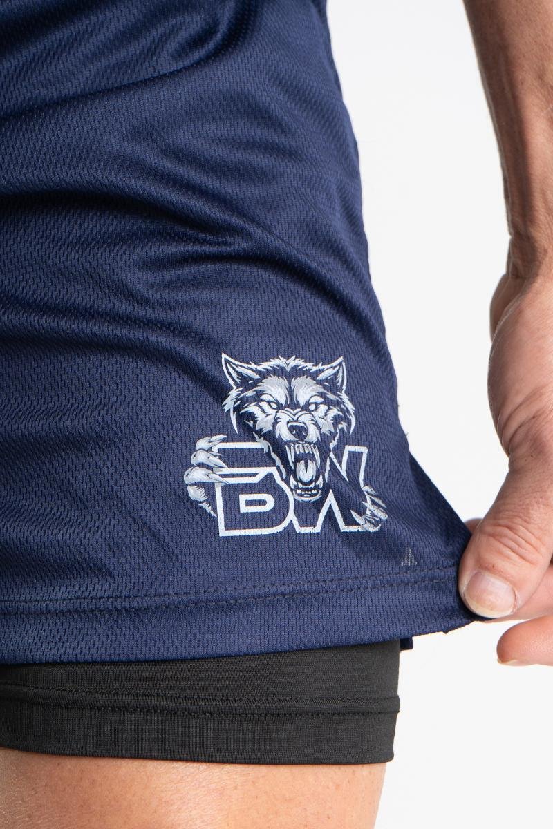 Shorts 2 em 1 Dry Fit BW Wolf Azul — foto 5