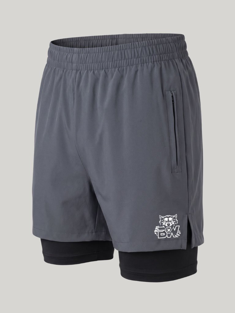 Shorts de Tactel com Compressão Dual Force – Coleção BWS Wolf