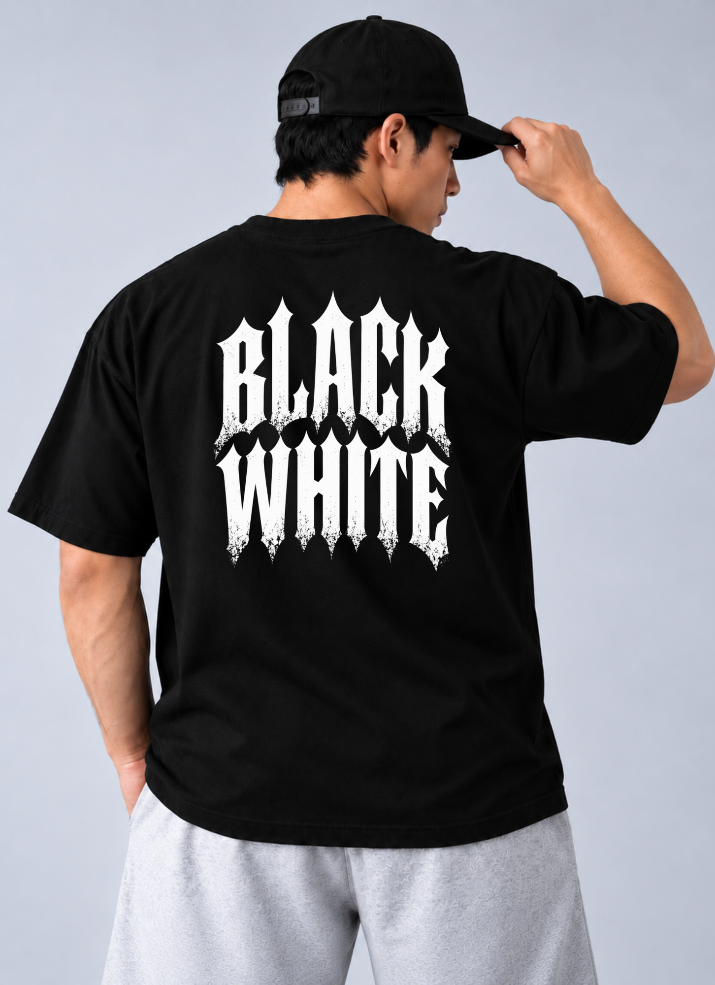 Camiseta Oversized Black White